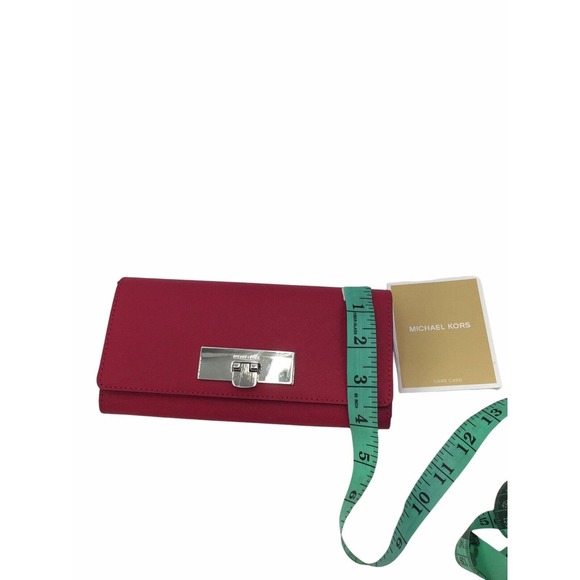 Michael Kors Leather Long Bifold Wallet in Dark pink for Women - Picture 9 of 14